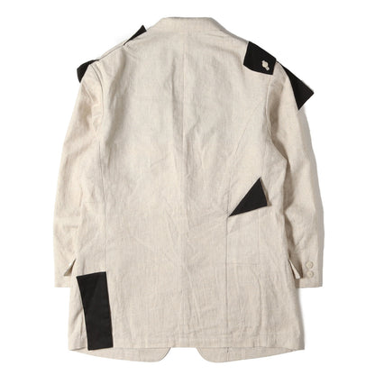 ピンストライプ リネンコットン 3B ジャケット (HG-J38-321) yohji yamamoto pour homme