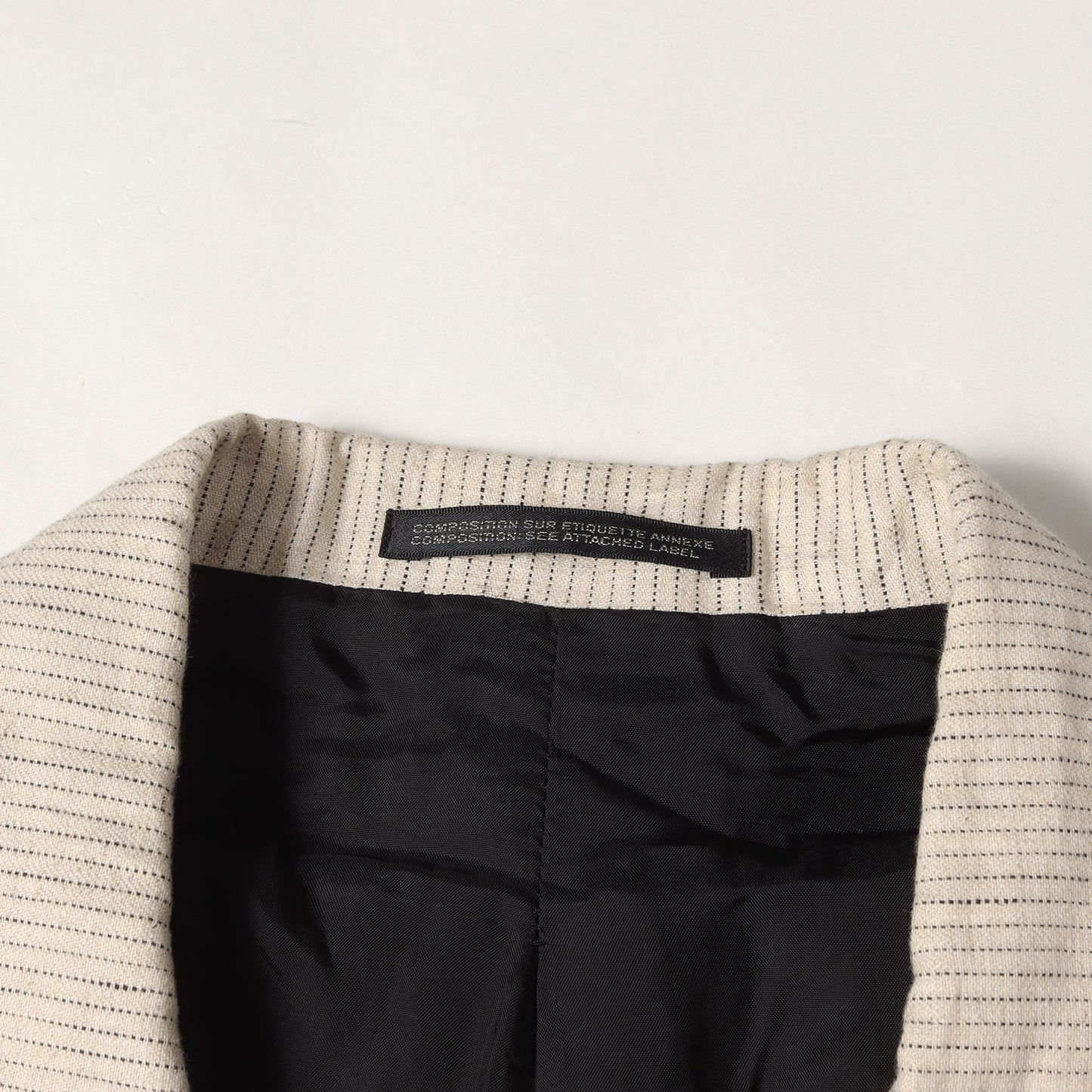 ピンストライプ リネンコットン 3B ジャケット (HG-J38-321) yohji yamamoto pour homme