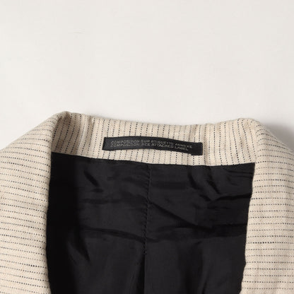 ピンストライプ リネンコットン 3B ジャケット (HG-J38-321) yohji yamamoto pour homme