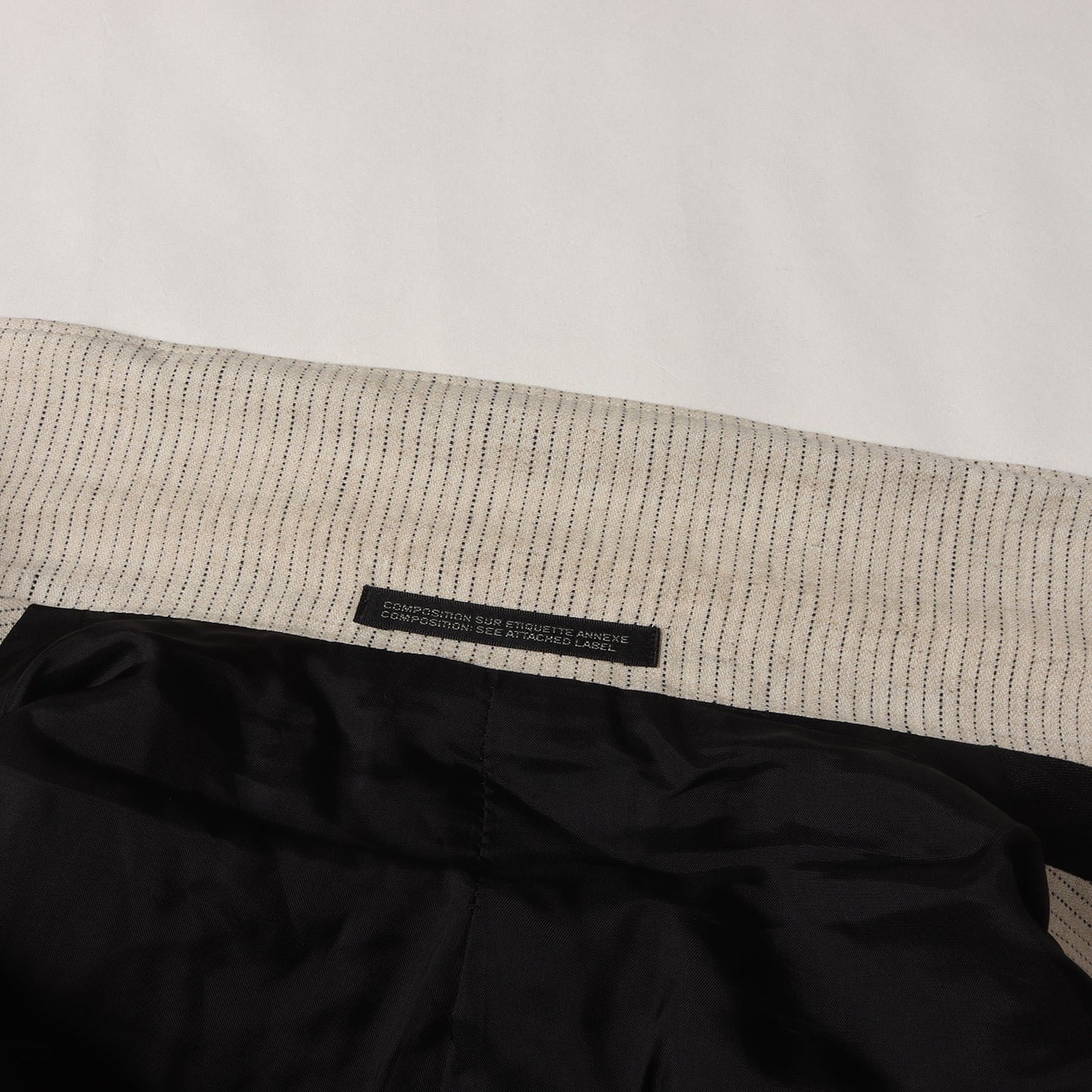ピンストライプ リネンコットン 3B ジャケット (HG-J38-321) yohji yamamoto pour homme