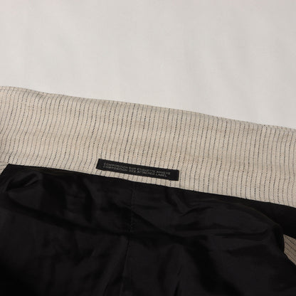 ピンストライプ リネンコットン 3B ジャケット (HG-J38-321) yohji yamamoto pour homme
