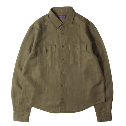 リネンコットン ボタン シャツ / PURPLE LABEL パープルレーベル