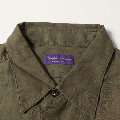 リネンコットン ボタン シャツ / PURPLE LABEL パープルレーベル