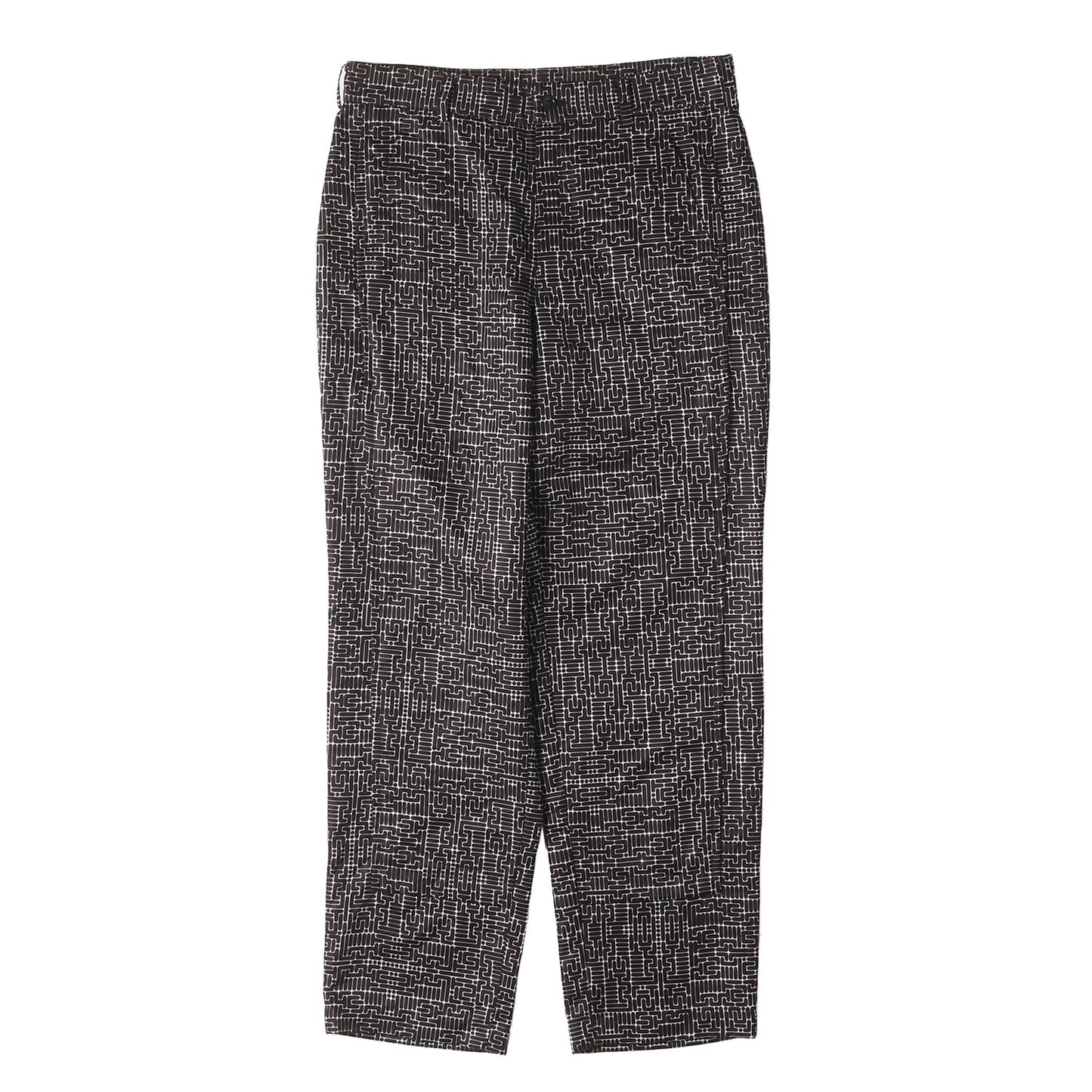 総柄 ポリエステル スラックス パンツ (1D-P001) 2019年製