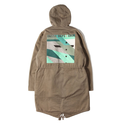 [希少 CLOSER期] 03AW ×Peter Saville グラフィックパッチ付き M-51 ミリタリー コットン モッズコート
