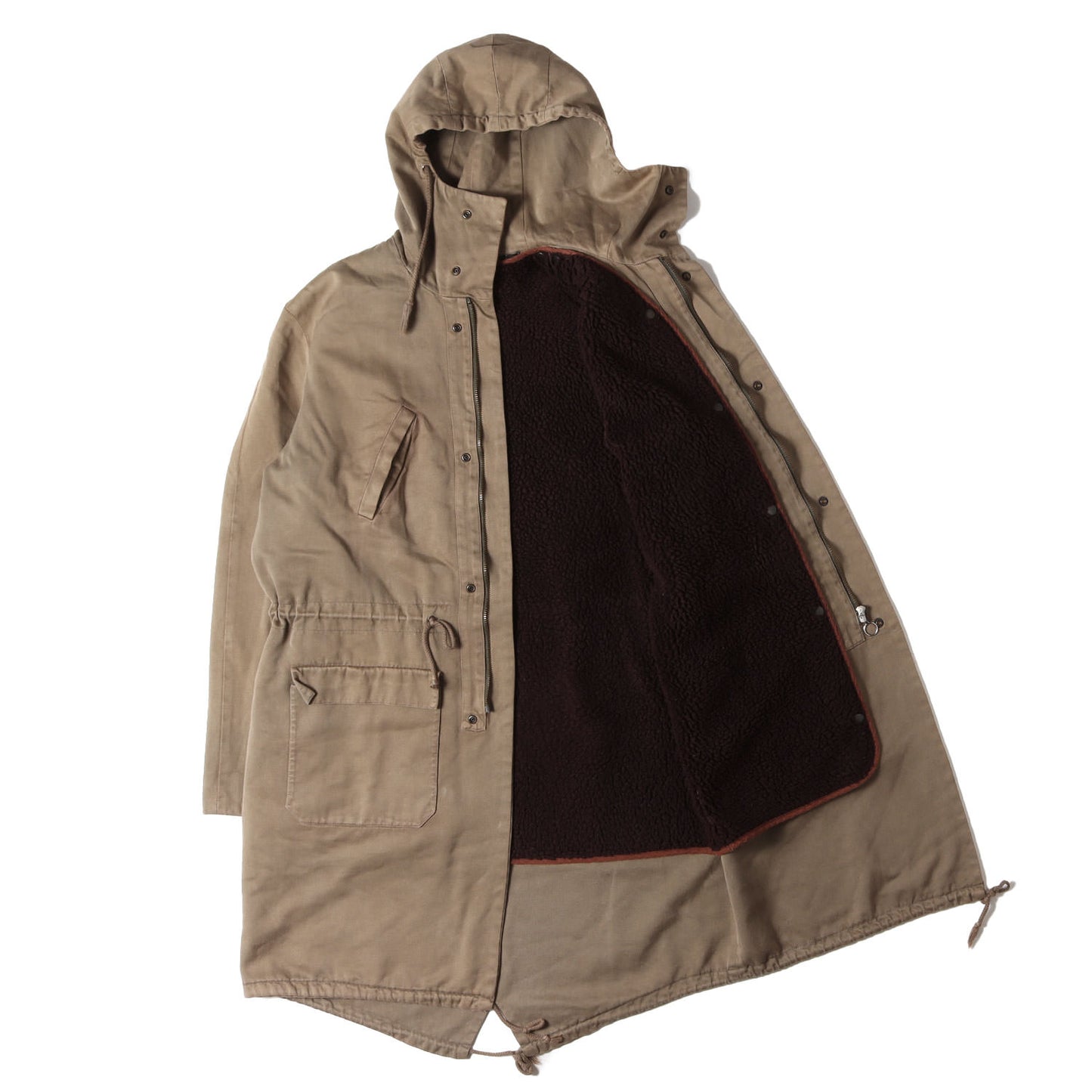 [希少 CLOSER期] 03AW ×Peter Saville グラフィックパッチ付き M-51 ミリタリー コットン モッズコート