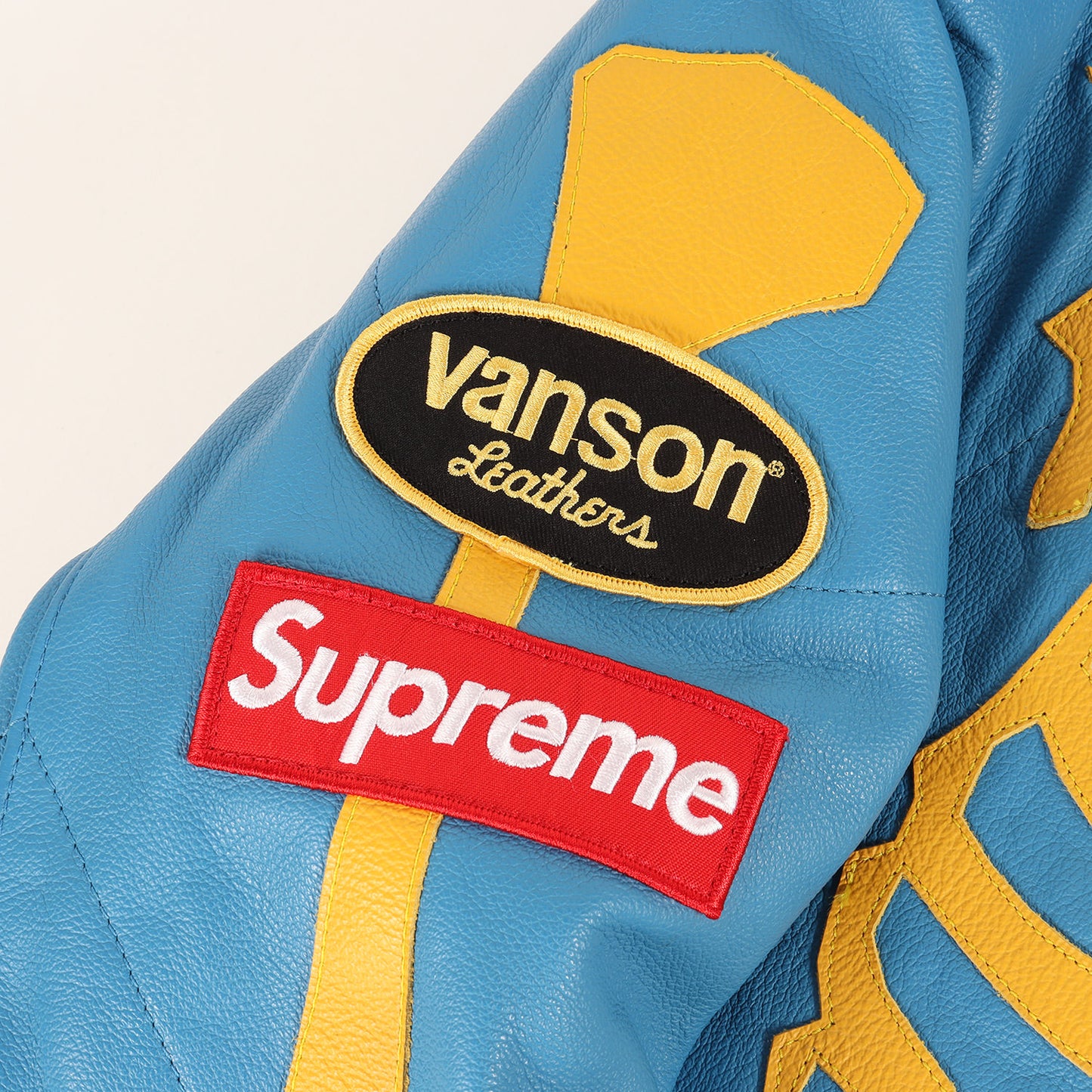 17AW ×VANSON ボーンパッチ ノーカラー シングル ライダース ジャケット (Leather Bones Jacket)