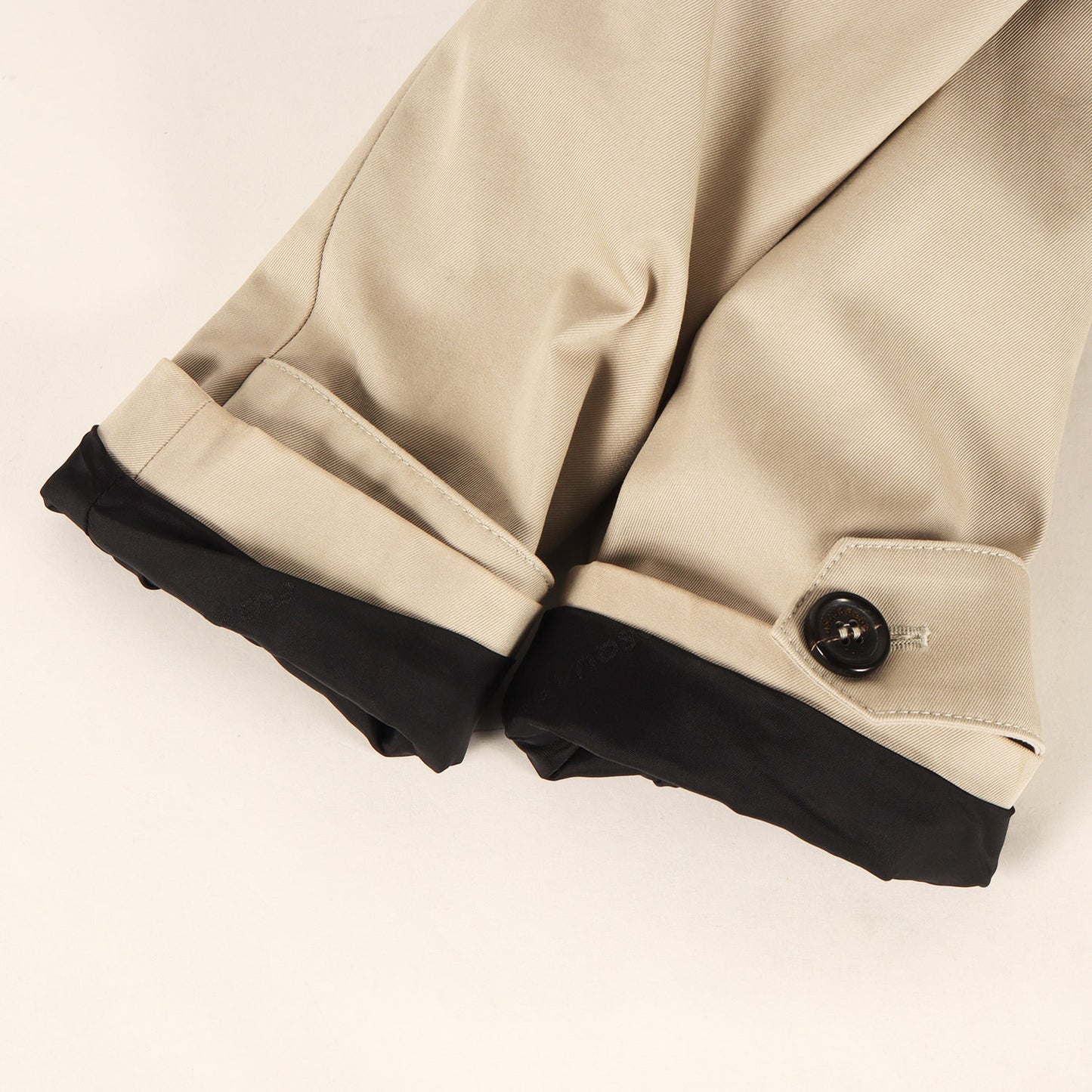バックロゴ ハイネックリブ ドッキング トレンチコート (HYBRID STRETCH COTTON TRENCH COAT)