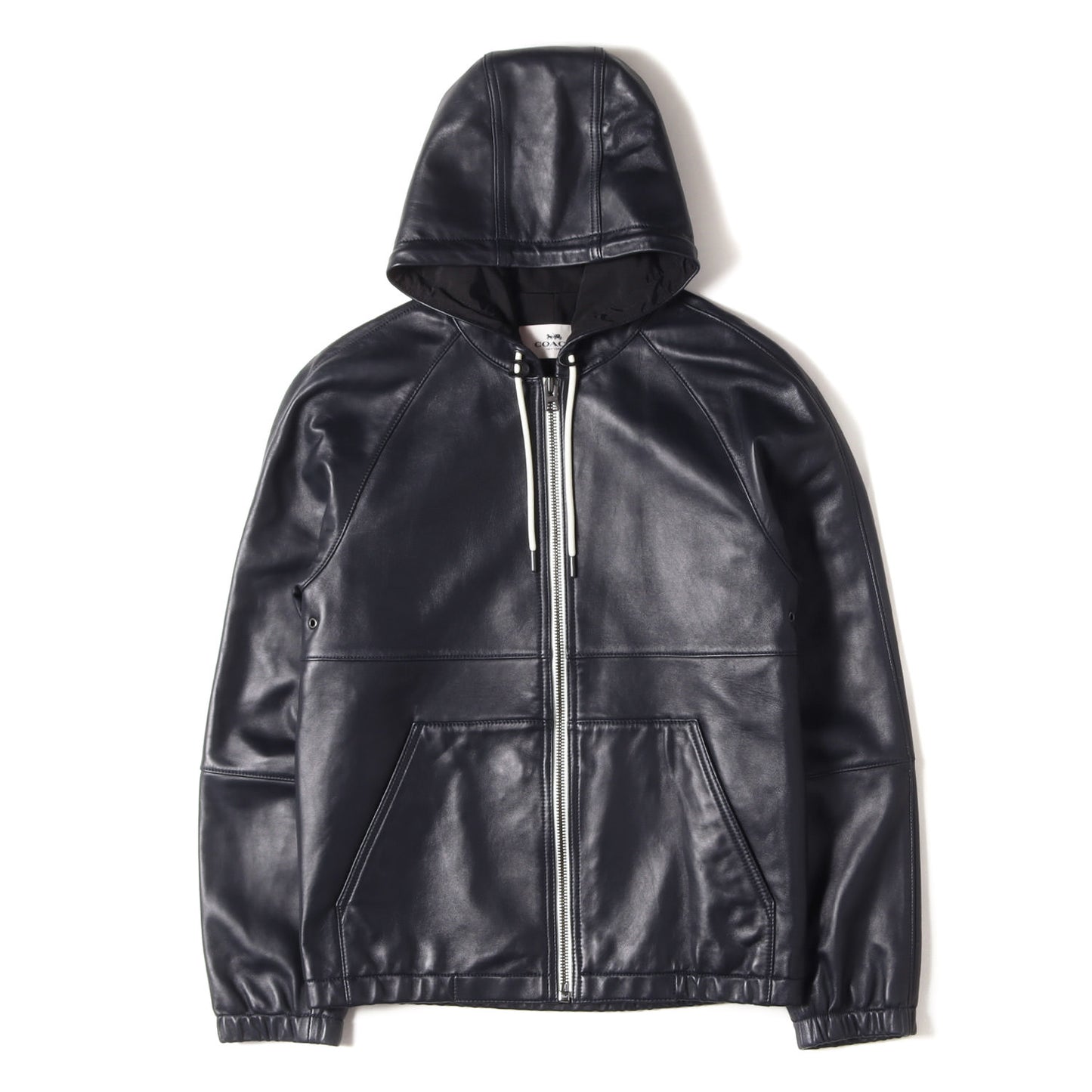 ラムレザー フーデッド フルジップ ブルゾン (LAMB LEATHER HOODED JACKET)