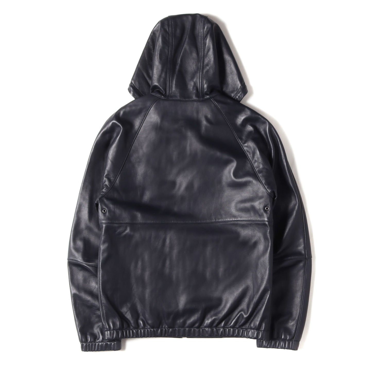 ラムレザー フーデッド フルジップ ブルゾン (LAMB LEATHER HOODED JACKET)