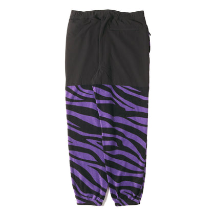 エンブレムパッチ ゼブラ柄 切替 フリース パンツ (ZEBRA FLEECE PANTS)