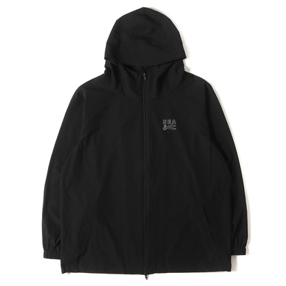 ×DENHAM フェイクステッチロゴ ストレッチナイロン フルジップ トラック パーカー (Truck Parka)