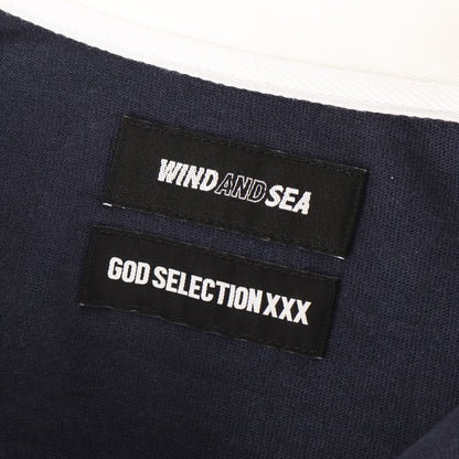 ×GOD SELECTION XXX ブランドロゴ刺繍 ボーダー ラガーシャツ (WDS-XXX-21A-06)