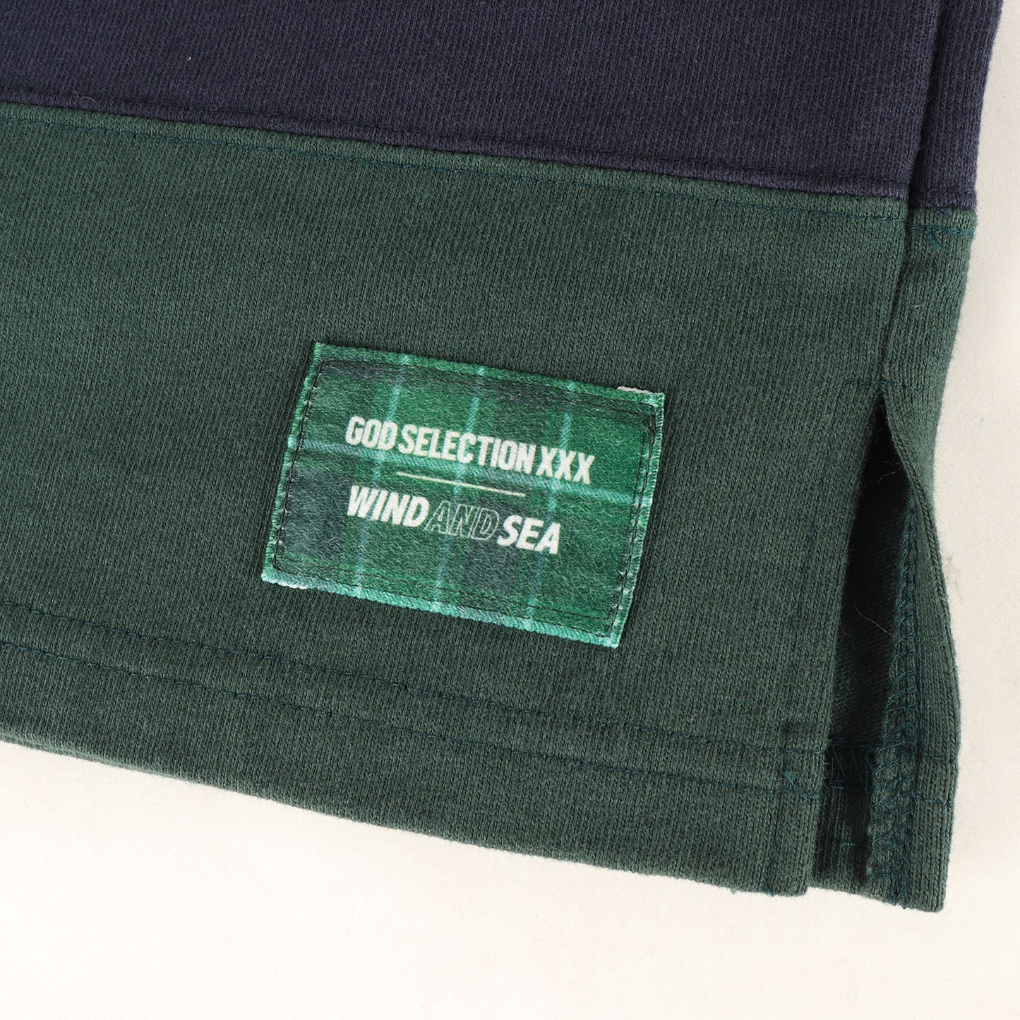 ×GOD SELECTION XXX ブランドロゴ刺繍 ボーダー ラガーシャツ (WDS-XXX-21A-06)