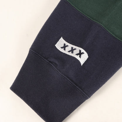 ×GOD SELECTION XXX ブランドロゴ刺繍 ボーダー ラガーシャツ (WDS-XXX-21A-06)