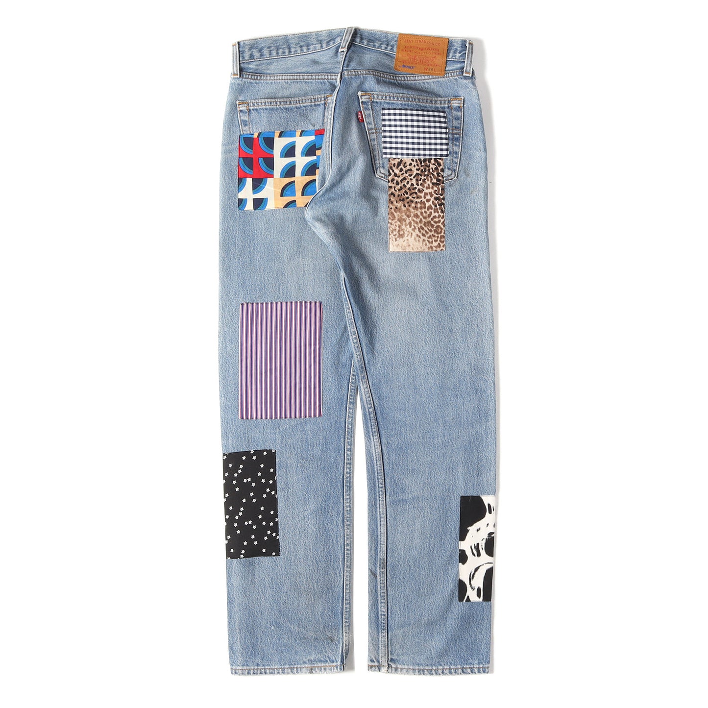 ×Levi's 501 マルチパッチワーク 古着リメイク デニムパンツ (501 Patchwork Multi)