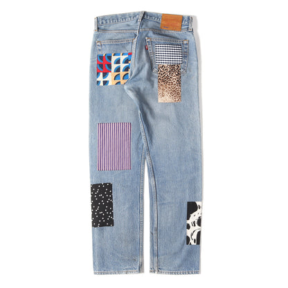 ×Levi's 501 マルチパッチワーク 古着リメイク デニムパンツ (501 Patchwork Multi)