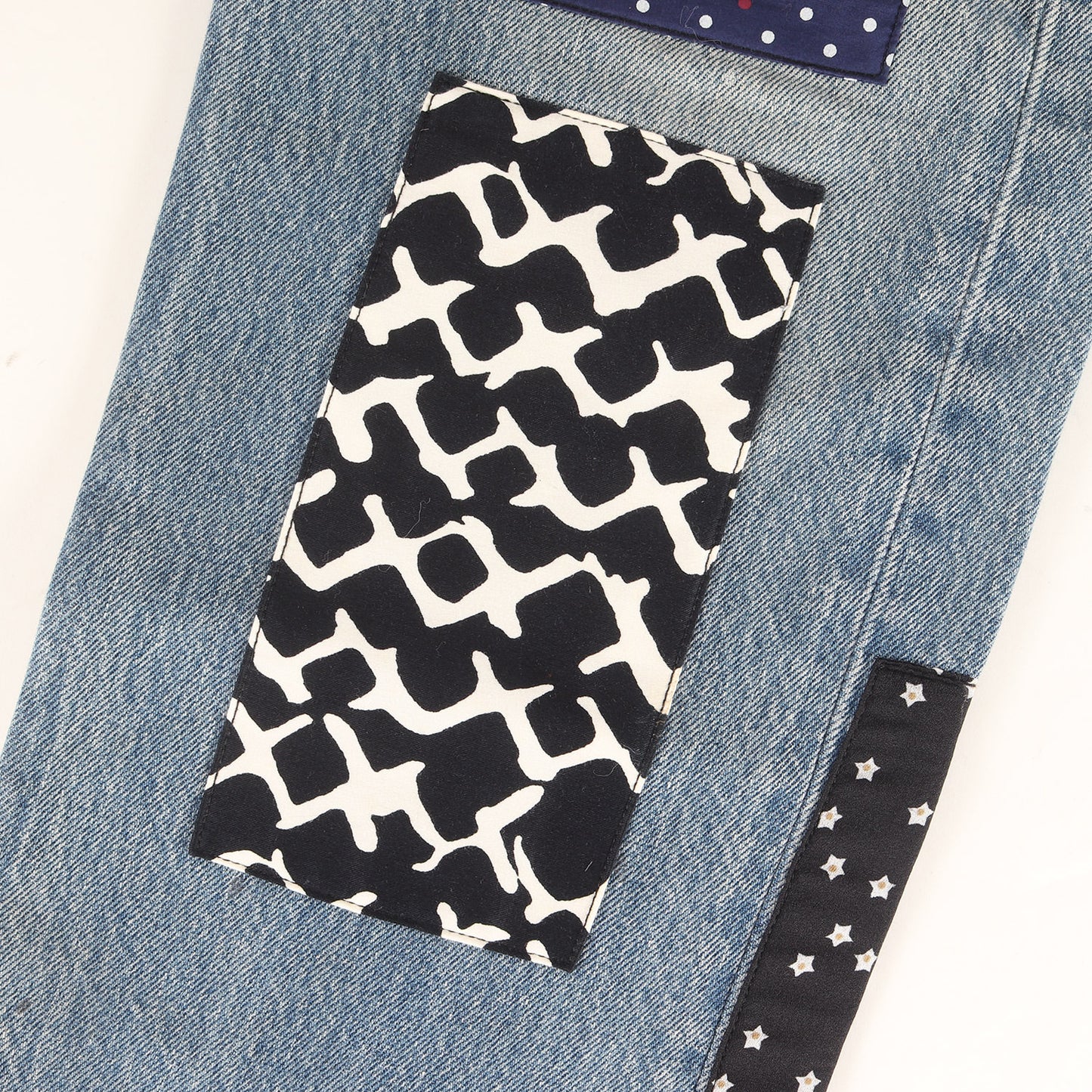 ×Levi's 501 マルチパッチワーク 古着リメイク デニムパンツ (501 Patchwork Multi)