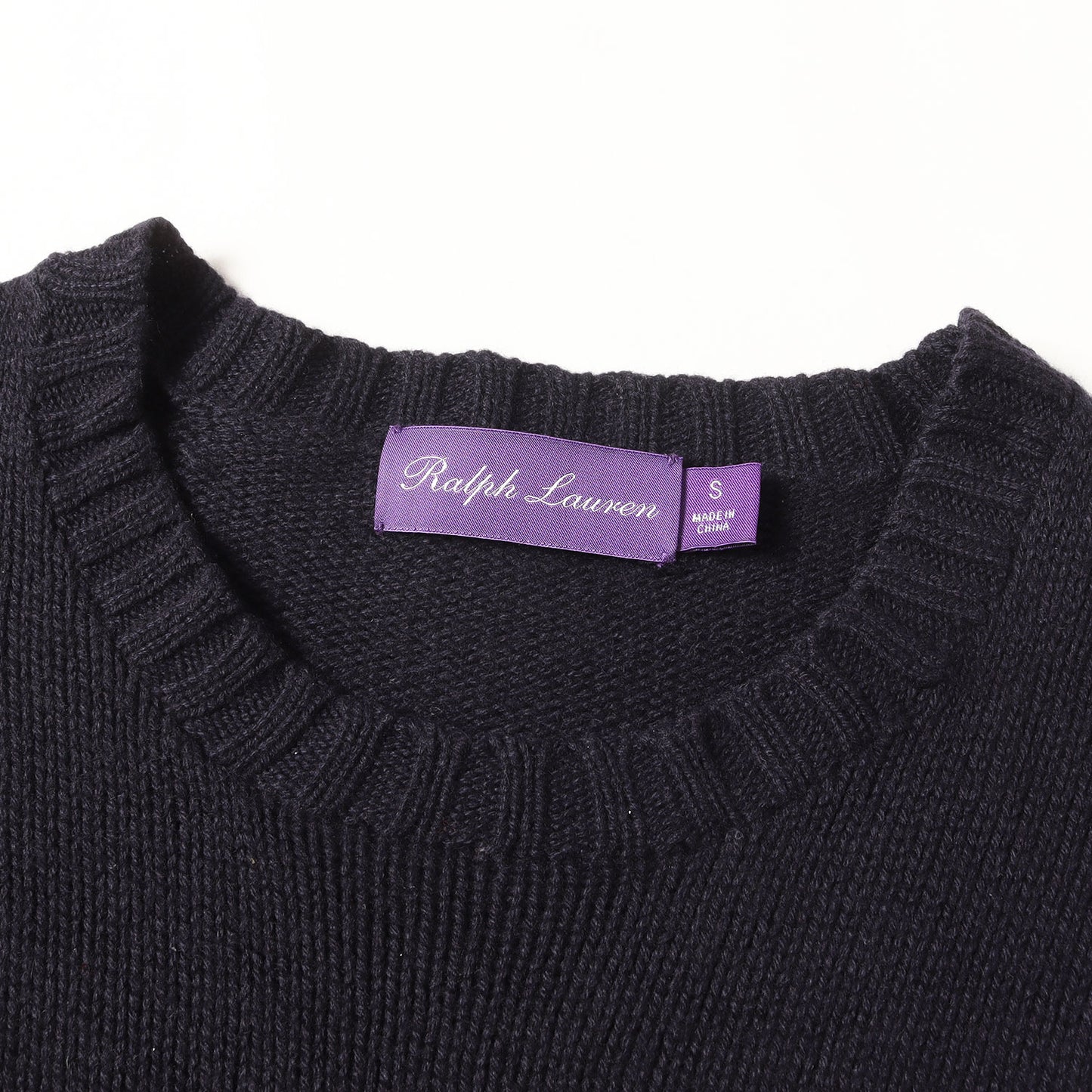 [希少 カシミヤ100%] ポロベア クルーネック カシミヤ ニット / PURPLE LABEL パープルレーベル