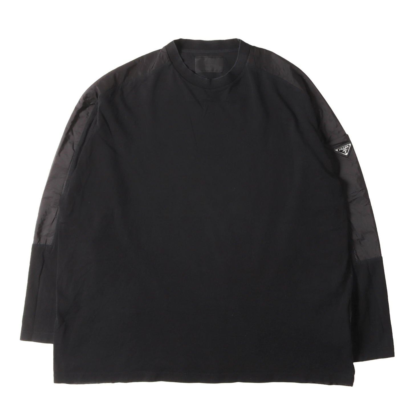 トライアングルロゴプレート 鹿の子コットン / ナイロン ロングスリーブ Tシャツ (UJL184 S212 1YR5)