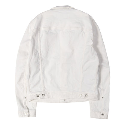 21SS ボーダープリント ホワイト デニムジャケット(Dan Jean Jacket)