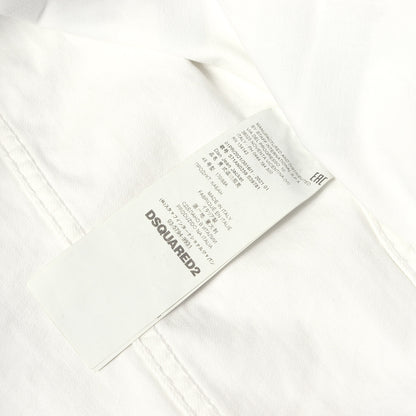 21SS ボーダープリント ホワイト デニムジャケット(Dan Jean Jacket)