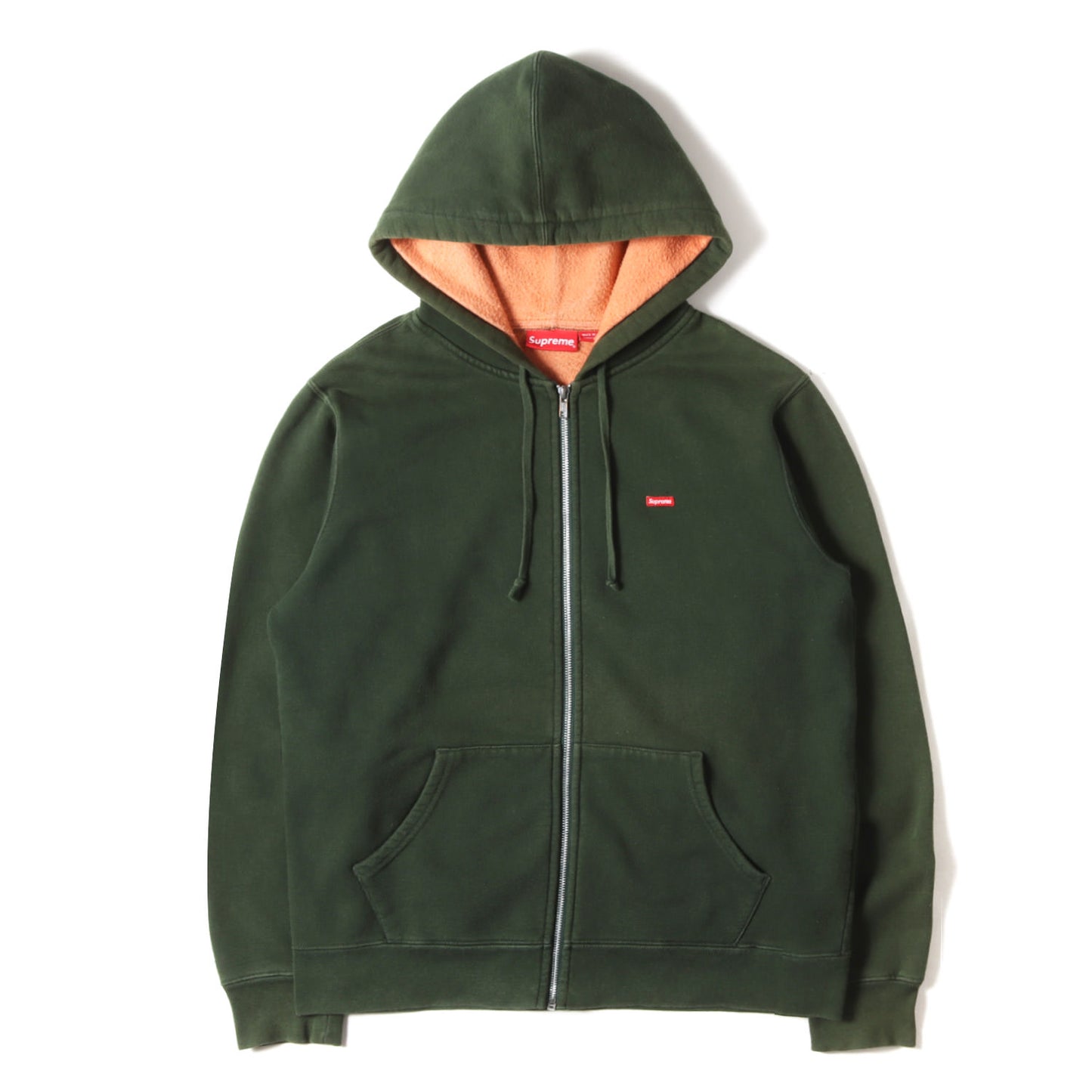 スモールBOXロゴ フルジップ スウェット パーカー (Contrast Zip Up Hooded Sweatshirt)