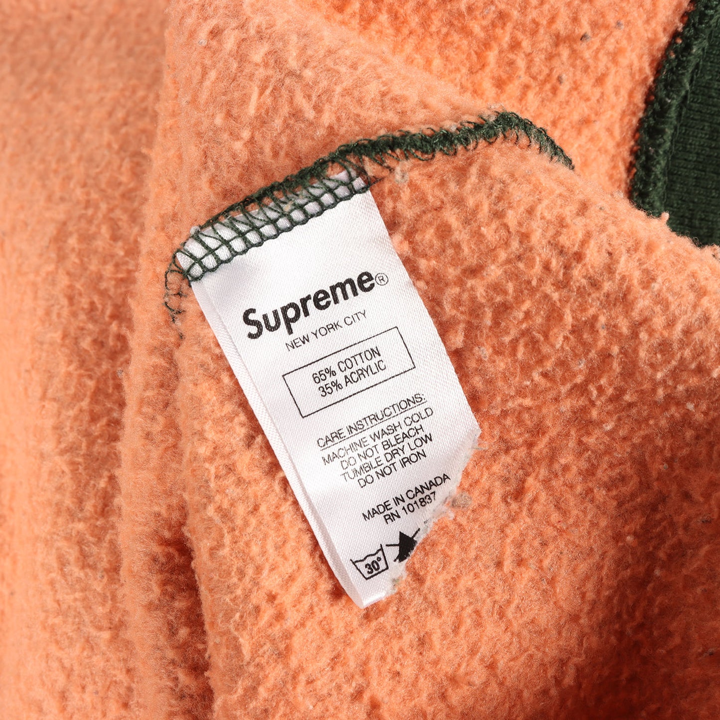 スモールBOXロゴ フルジップ スウェット パーカー (Contrast Zip Up Hooded Sweatshirt)