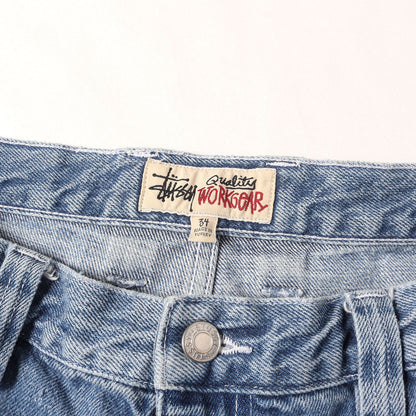 [近年モデル] ヴィンテージ加工 ダブルニー ペインター デニムパンツ (DENIM WORK PANTS)