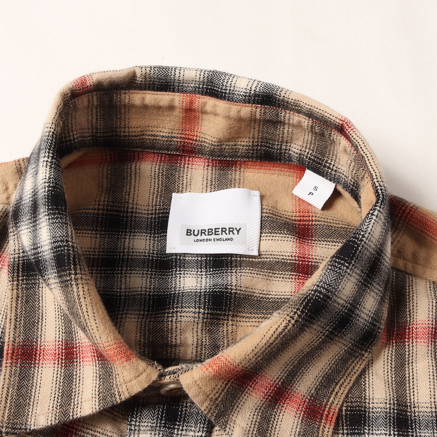 ブランドロゴ刺繍 ノバチェック コットン ボタンシャツ (ARCHIVE BEIGE IP CHK LS SHIRT)