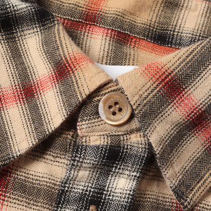 ブランドロゴ刺繍 ノバチェック コットン ボタンシャツ (ARCHIVE BEIGE IP CHK LS SHIRT)