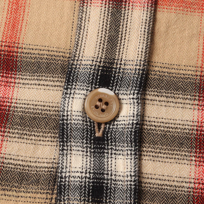 ブランドロゴ刺繍 ノバチェック コットン ボタンシャツ (ARCHIVE BEIGE IP CHK LS SHIRT)