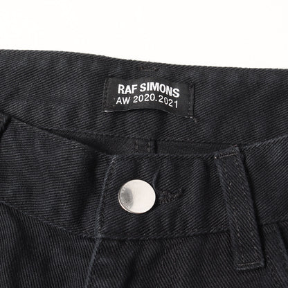 20AW ジップ / パッチ付き スリム デニムパンツ (SLIM FIT DENIM PANTS WITH BIG ZIP AND JERSEY PATCH)