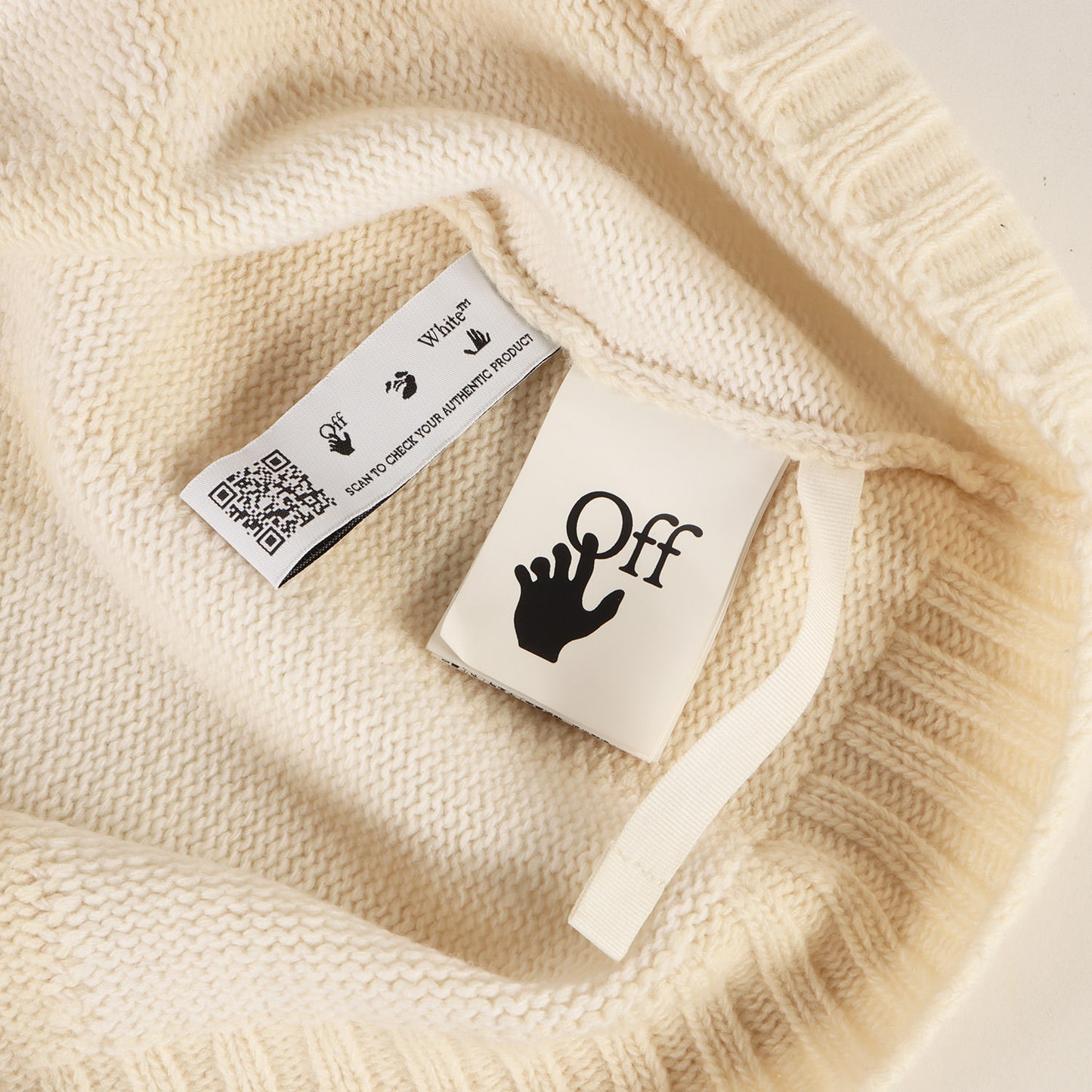 ブランドロゴ チェッカーボード クルーネック ウール ニット (Checkerboard Logo Intarsia Sweater)