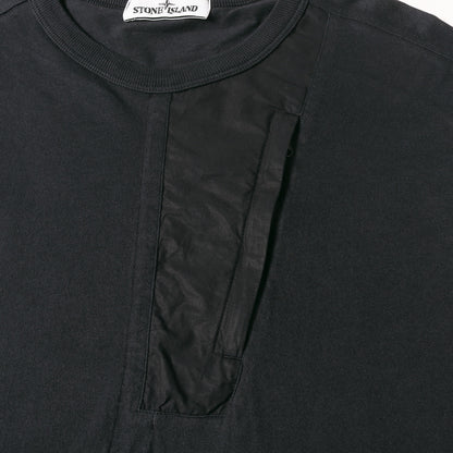 ジップポケット付き ガーメントダイ ロングスリーブ Ｔシャツ (BRUSHED COTTON CANVAS GARMENT DYED)