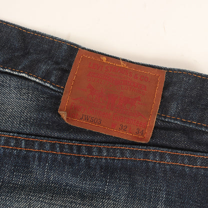 00s ×Levi's レターロゴ刺繍 JW503 ルーズ ストレート デニムパンツ (WG-P003)