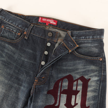 00s ×Levi's レターロゴ刺繍 JW503 ルーズ ストレート デニムパンツ (WG-P003)
