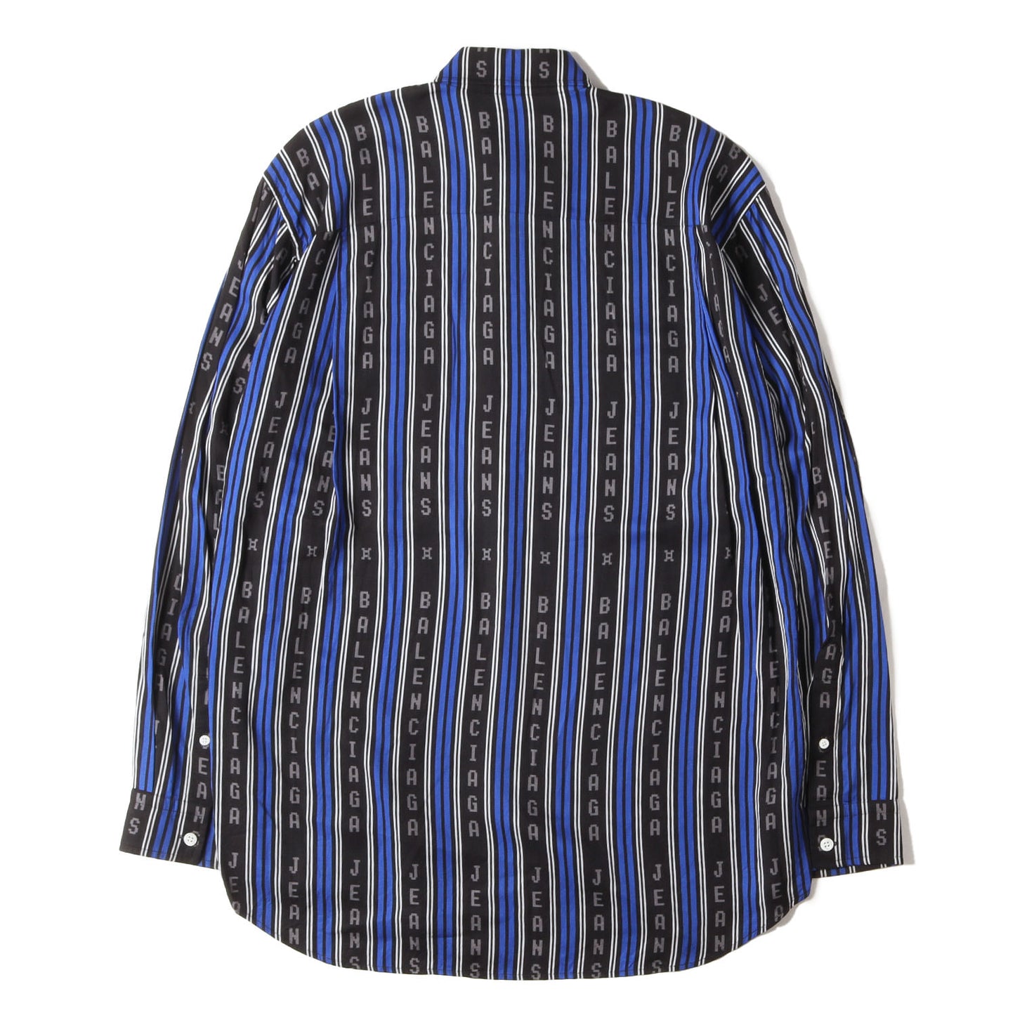8ビットロゴ ストライプ レーヨン BD ボタンシャツ (L/S Logo Button Down Shirt)