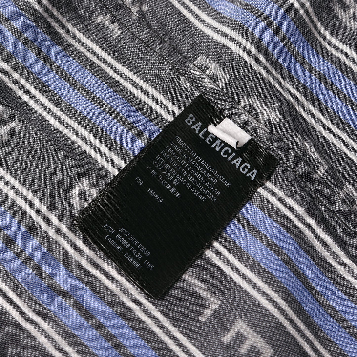 8ビットロゴ ストライプ レーヨン BD ボタンシャツ (L/S Logo Button Down Shirt)