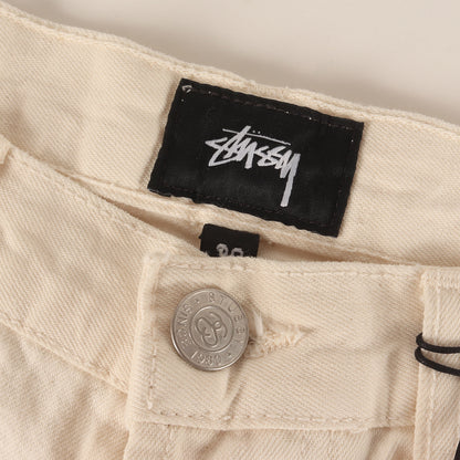 5ポケット ボタンフライ スリム デニムパンツ (DISTRESSED WASHED DENIM JEANS)