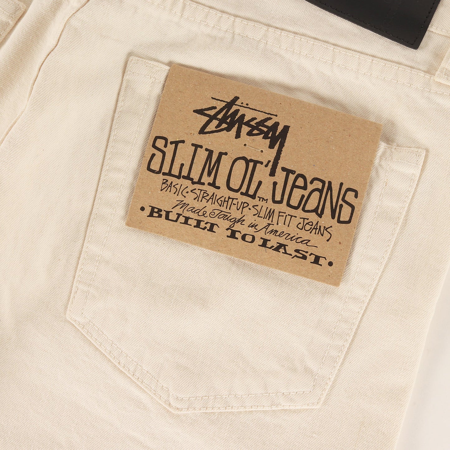 5ポケット ボタンフライ スリム デニムパンツ (DISTRESSED WASHED DENIM JEANS)
