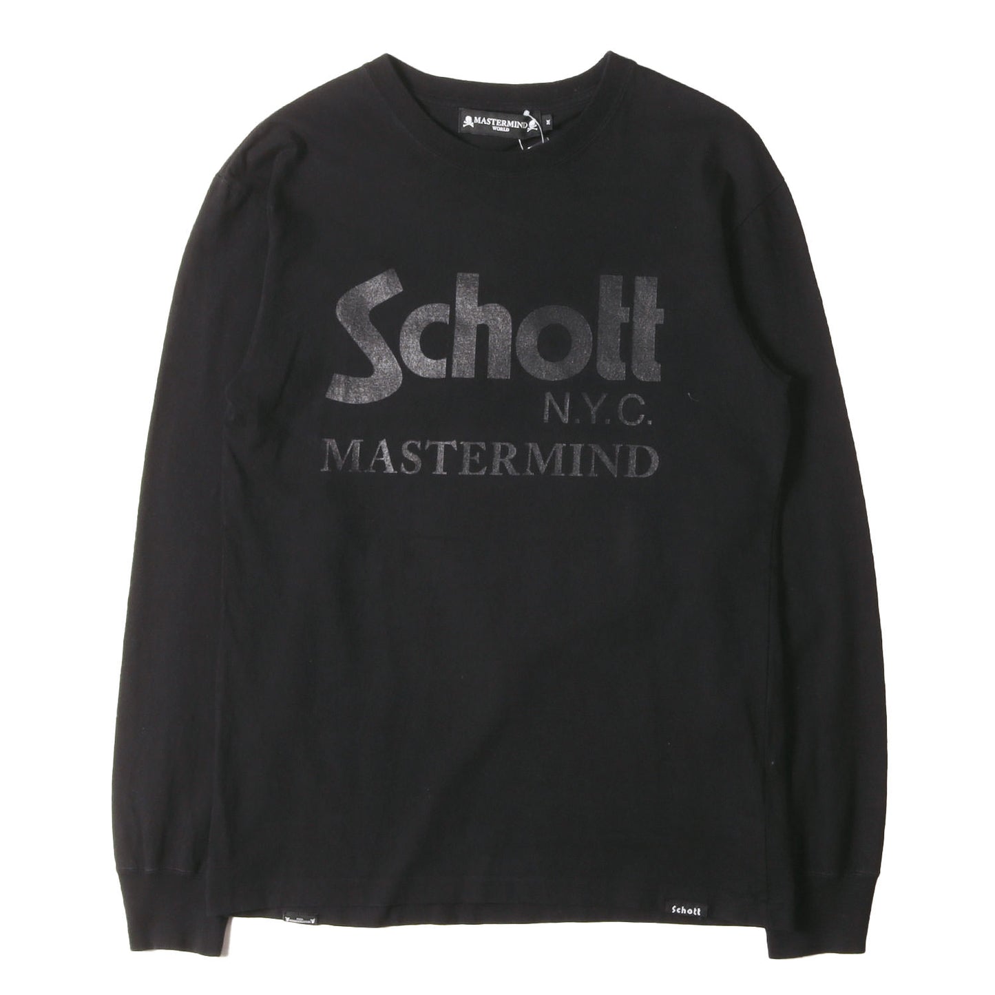 ×Schott バックスカルロゴ ロングスリーブ Tシャツ (BASIC LOGO LS TEE)