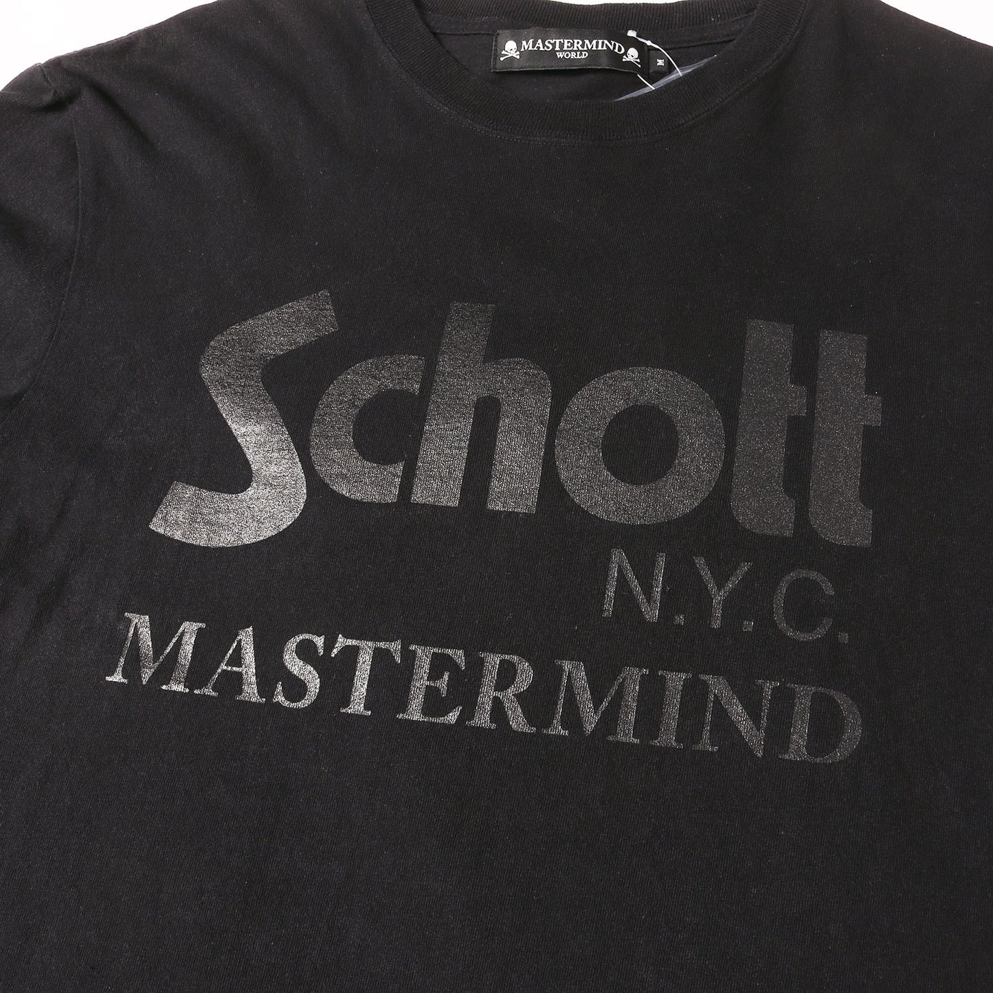 ×Schott バックスカルロゴ ロングスリーブ Tシャツ (BASIC LOGO LS TEE)