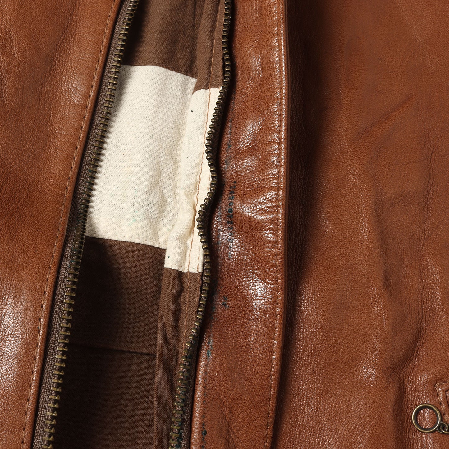 裏地ボーダー柄 ゴートレザー ライダース ジャケット (GOAT SKIN CLASSIC RACER LEATHER JACKET)