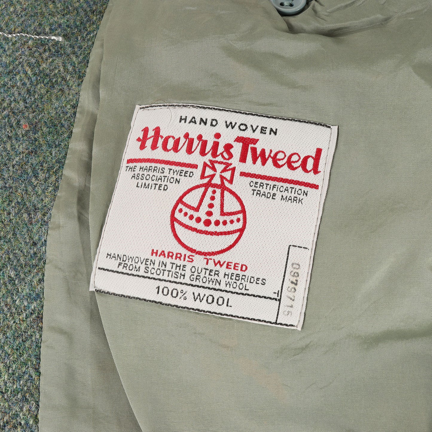 [Harris Tweed別注] ステッチ加工 ヘリンボーンツイード 3B テーラードジャケット / Rebuild by Needles