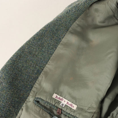 [Harris Tweed別注] ステッチ加工 ヘリンボーンツイード 3B テーラードジャケット / Rebuild by Needles