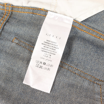 [アレッサンドロ・ミケーレ期] ヴィンテージ加工 センタープレス カットオフ デニムパンツ 439087-XD494