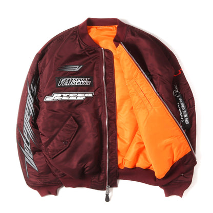 ×ALPHA フルデコ オーバーサイズ レーシング ボンバー ジャケット (RACING BOMBER JACKET / MA-1)