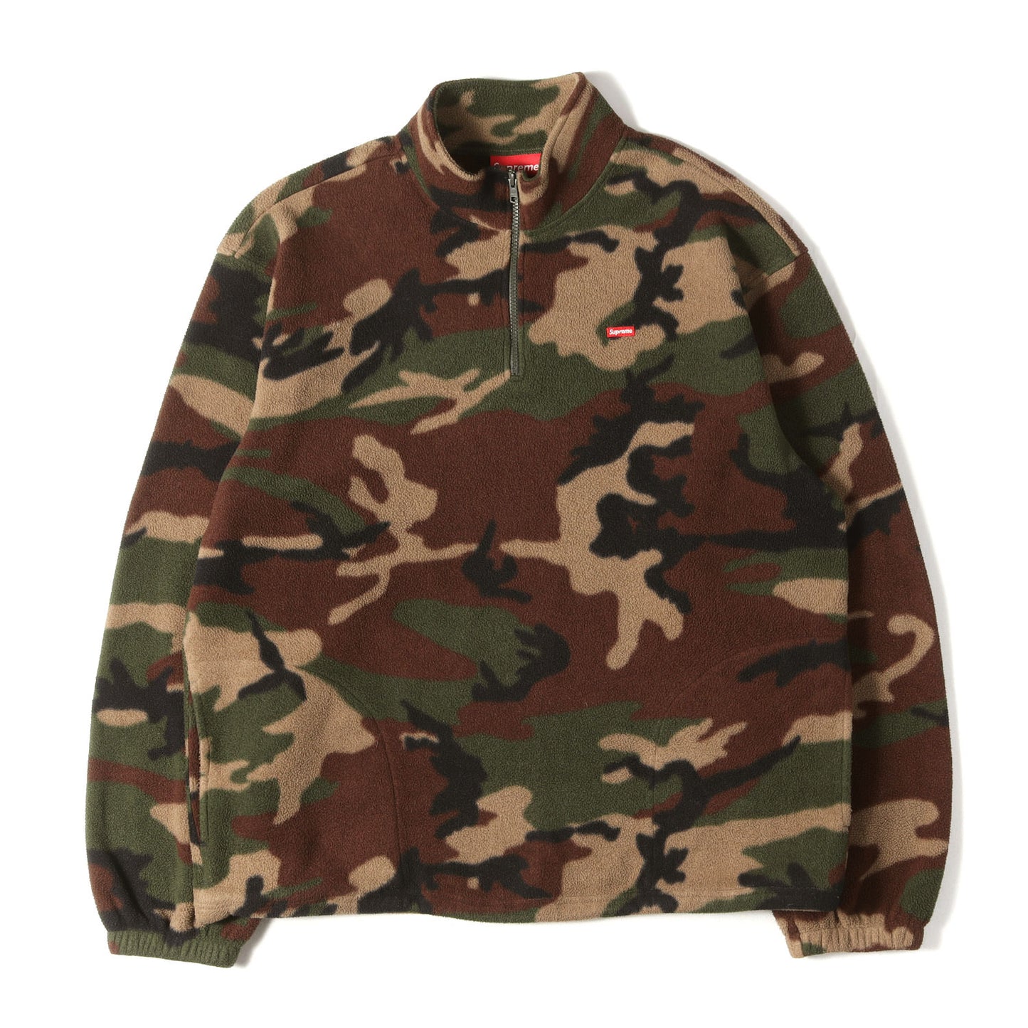 19AW 迷彩柄 スモールBOXロゴ ポーラテック フリース ハーフジップ プルオーバー ジャケット (Polartec Half Zip Pullover)