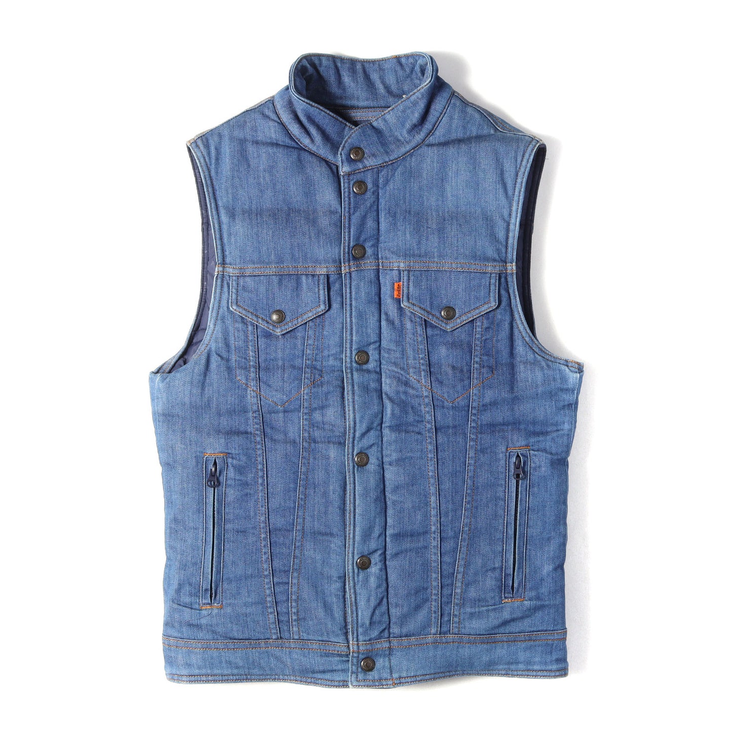 11AW ×Levi's 裏地スターモノグラム デニム ダウンベスト (Denim Down Vest) USA製